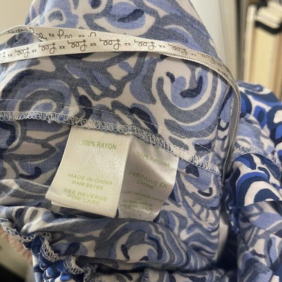 Lilly Pulitzer Melba Jumpsuit One Piece Chasing Tail Indigo Blue Fish Print XS - Picture 7 of 7